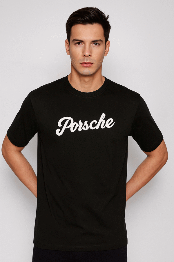 Porsche Graphic Printed Drop Shoulder T-shirt