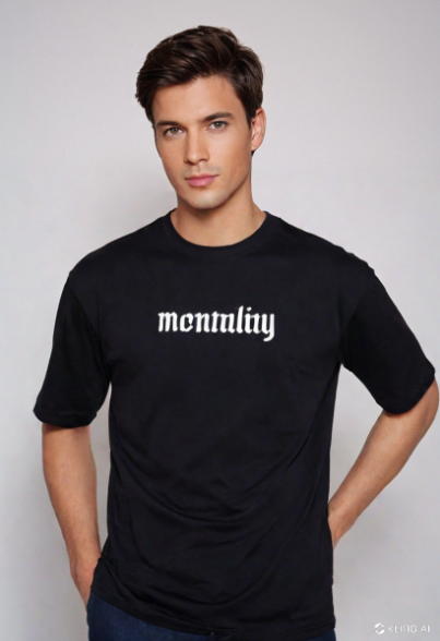 Mentality Graphic Printed Drop Shoulder T-shirt