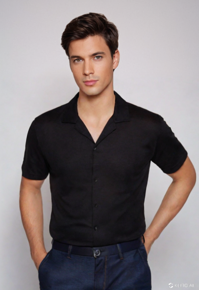 Black Knitted Shirt