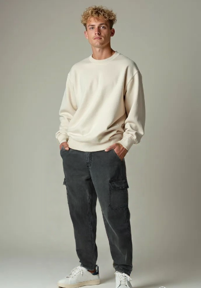 6 Pockets Cotton Jeans Pants for Men
